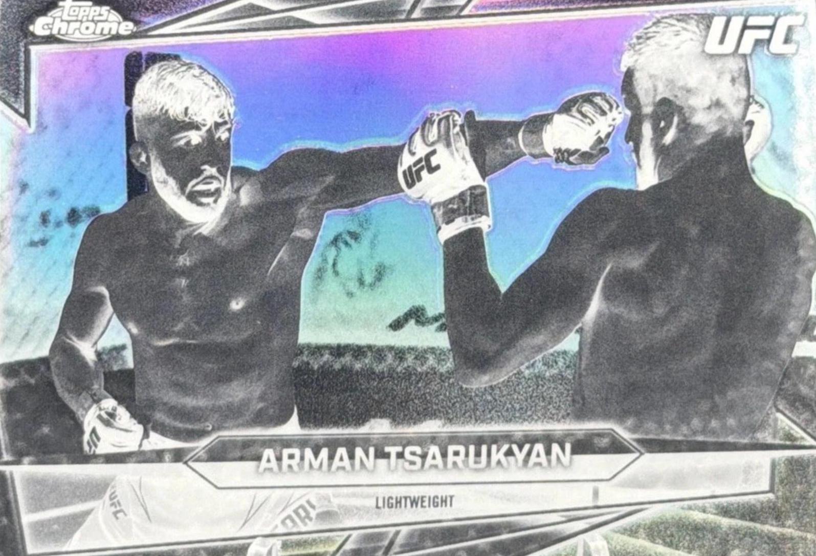 Arman Tsarukyan 2026 Topps Chrome UFC Base #120 Negative Refractor