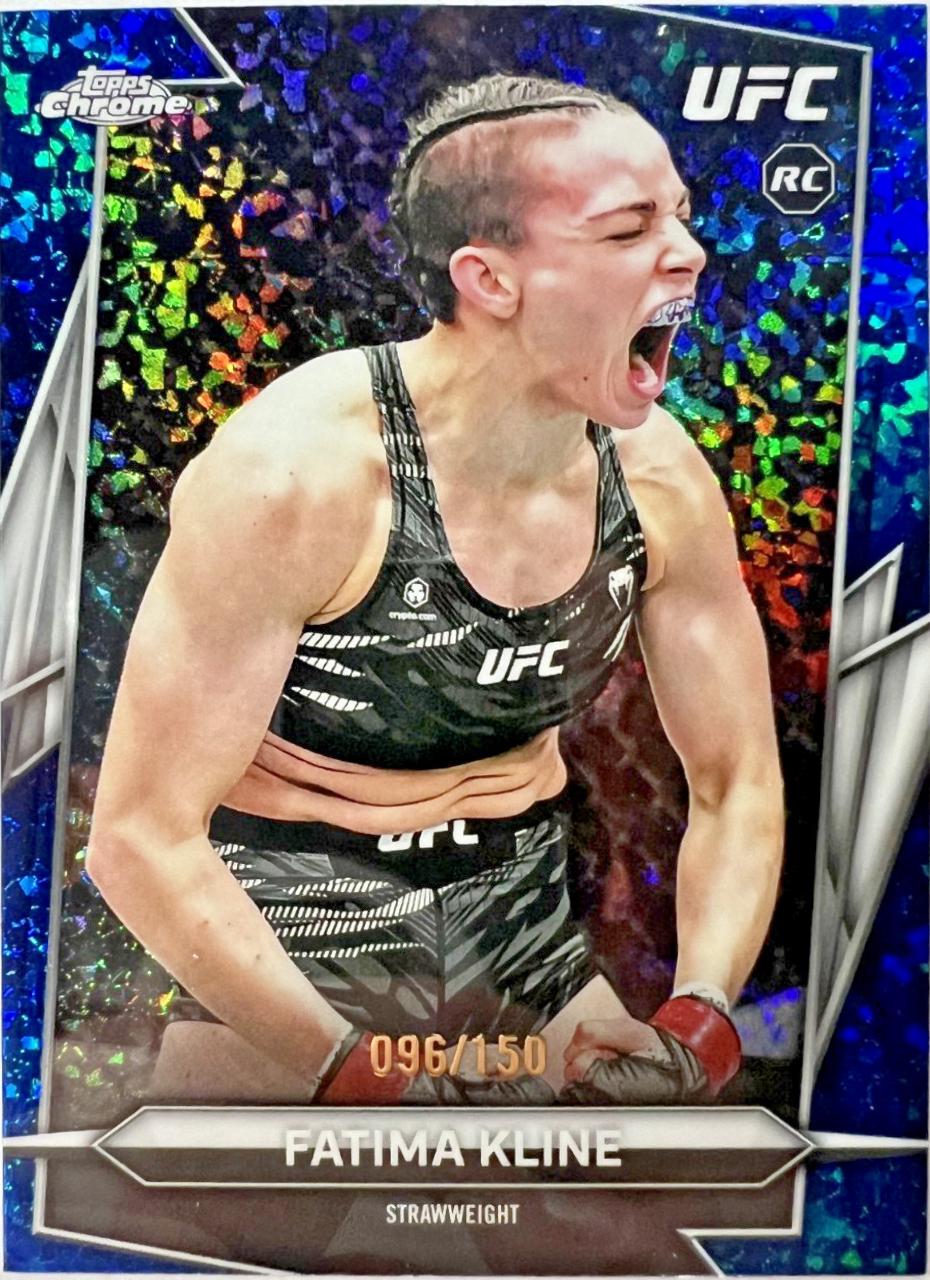 Fatima Kline 2026 Topps Chrome UFC Base #158 Blue Refractor