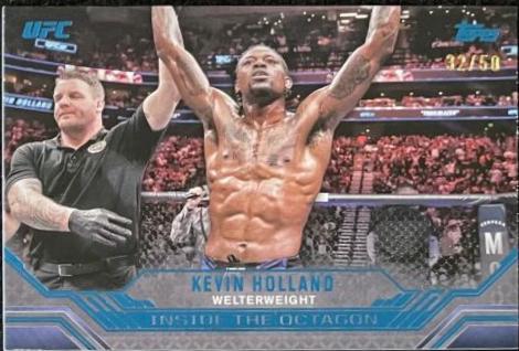 Kevin Holland 2024 Topps Knockout UFC Inside the Octagon #ITO-5 Blue