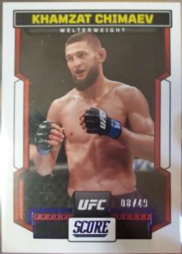 Khamzat Chimaev 2023 Panini Chronicles UFC Base Score #194 Green