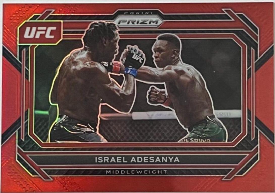 Israel Adesanya 2023 Panini Prizm UFC Base #82 Red