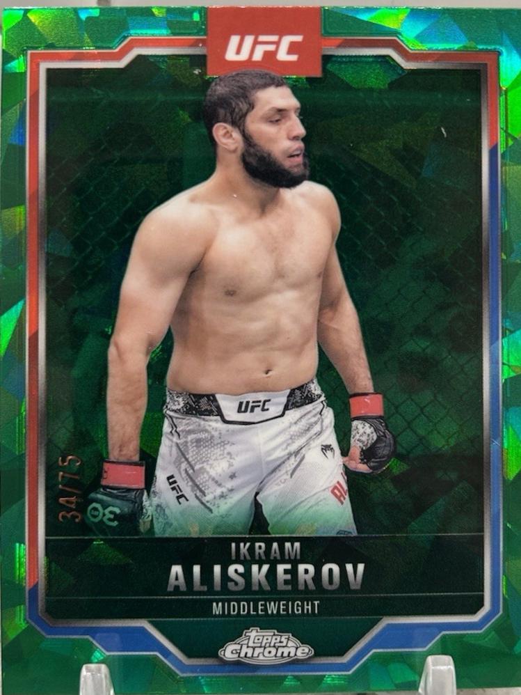 Ikram Aliskerov 2025 Topps Chrome Sapphire UFC Base Sapphire #86 Green Sapphire