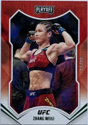 Zhang Weili 2022 Panini Chronicles UFC Base Playoff #161 Green