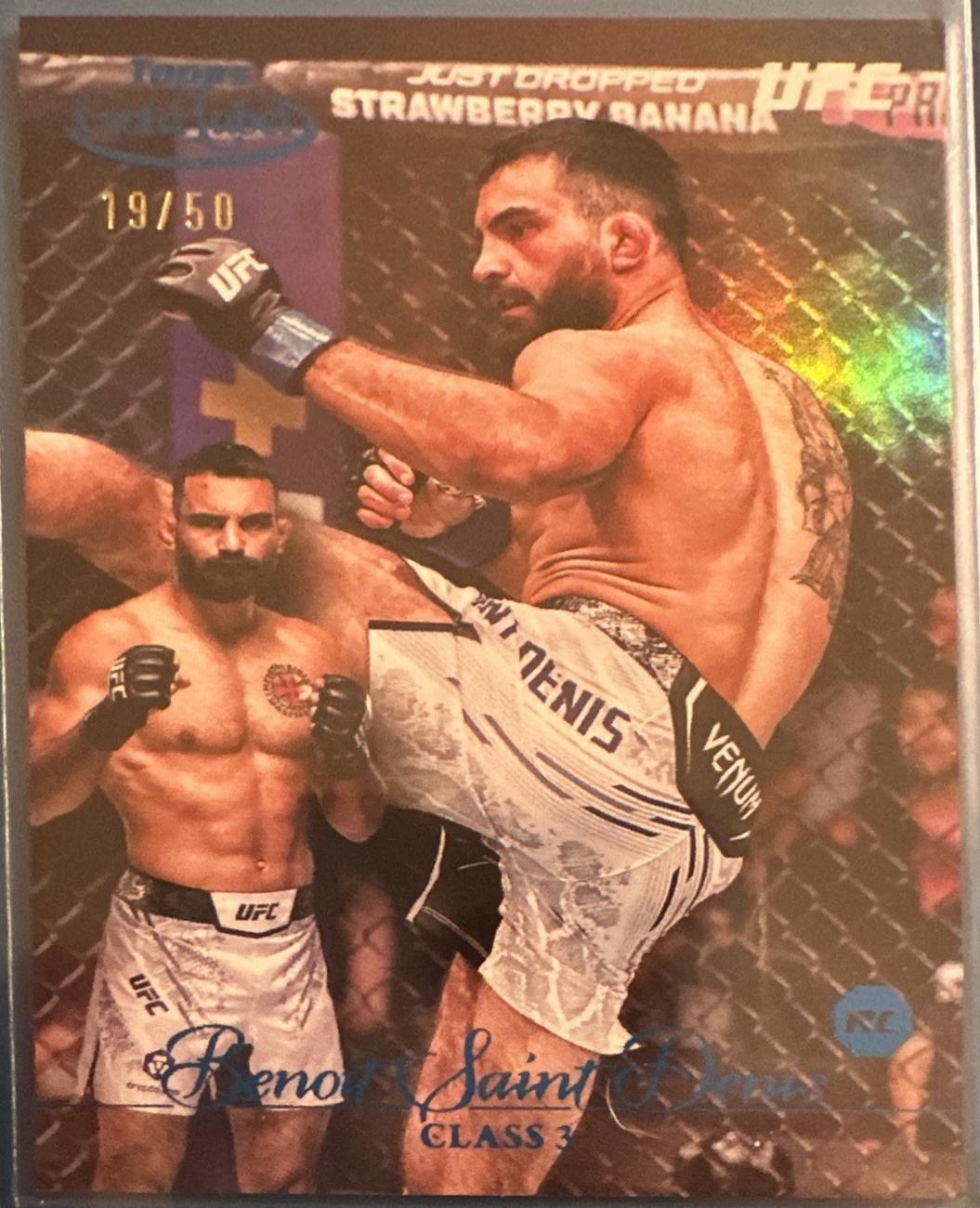 Benoit Saint Denis 2024 Topps Gold Label UFC Base Class III #30 Blue