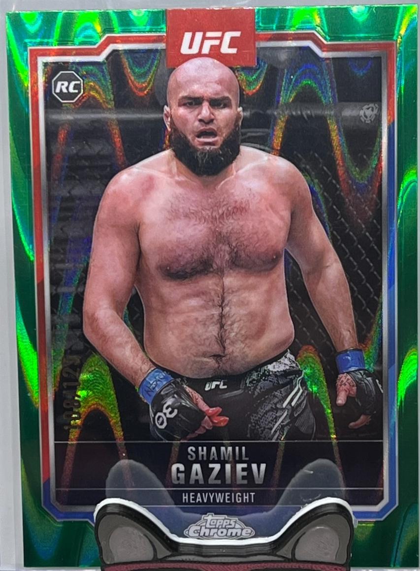 Shamil Gaziev 2025 Topps Chrome UFC Base #91 Green Wave
