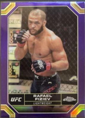 Rafael Fiziev 2024 Topps Chrome UFC Base #159 Purple Refractor