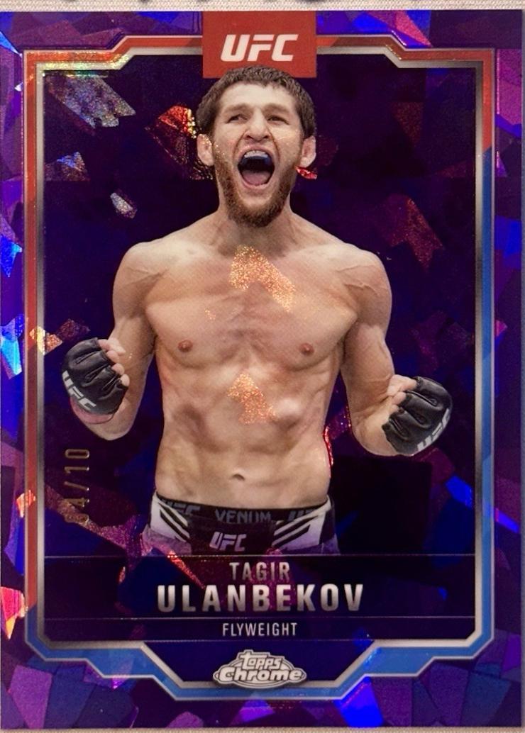 Tagir Ulanbekov 2025 Topps Chrome UFC Base #109 Purple Geometric Refractor