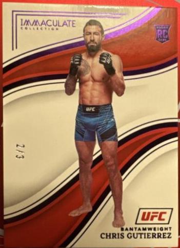 Chris Gutierrez 2023 Panini Immaculate Collection UFC Base #42 Gold