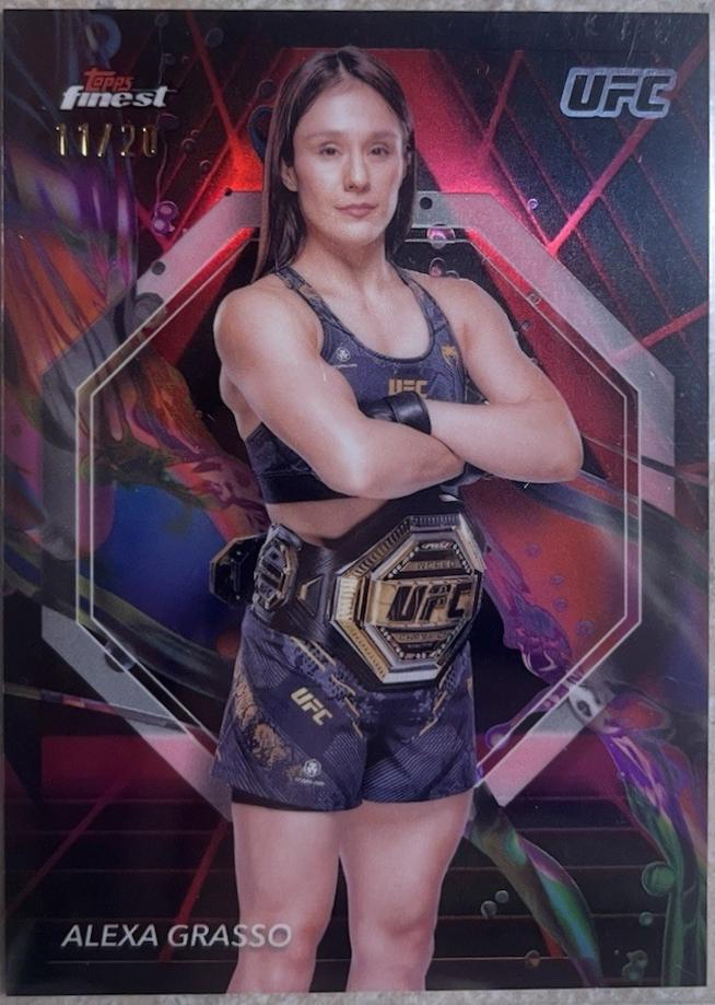 Alexa Grasso 2024 Topps Finest UFC Base Common #60 Red Black Vapor Refractor