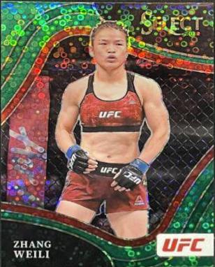 Zhang Weili 2022 Panini Select UFC Octagonside #291 Green Disco