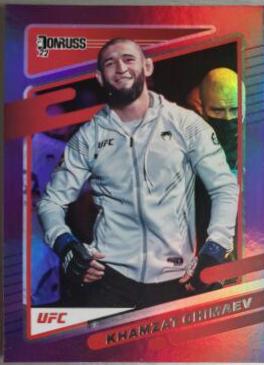 Khamzat Chimaev 2022 Panini Donruss UFC Base #14 Purple Flood