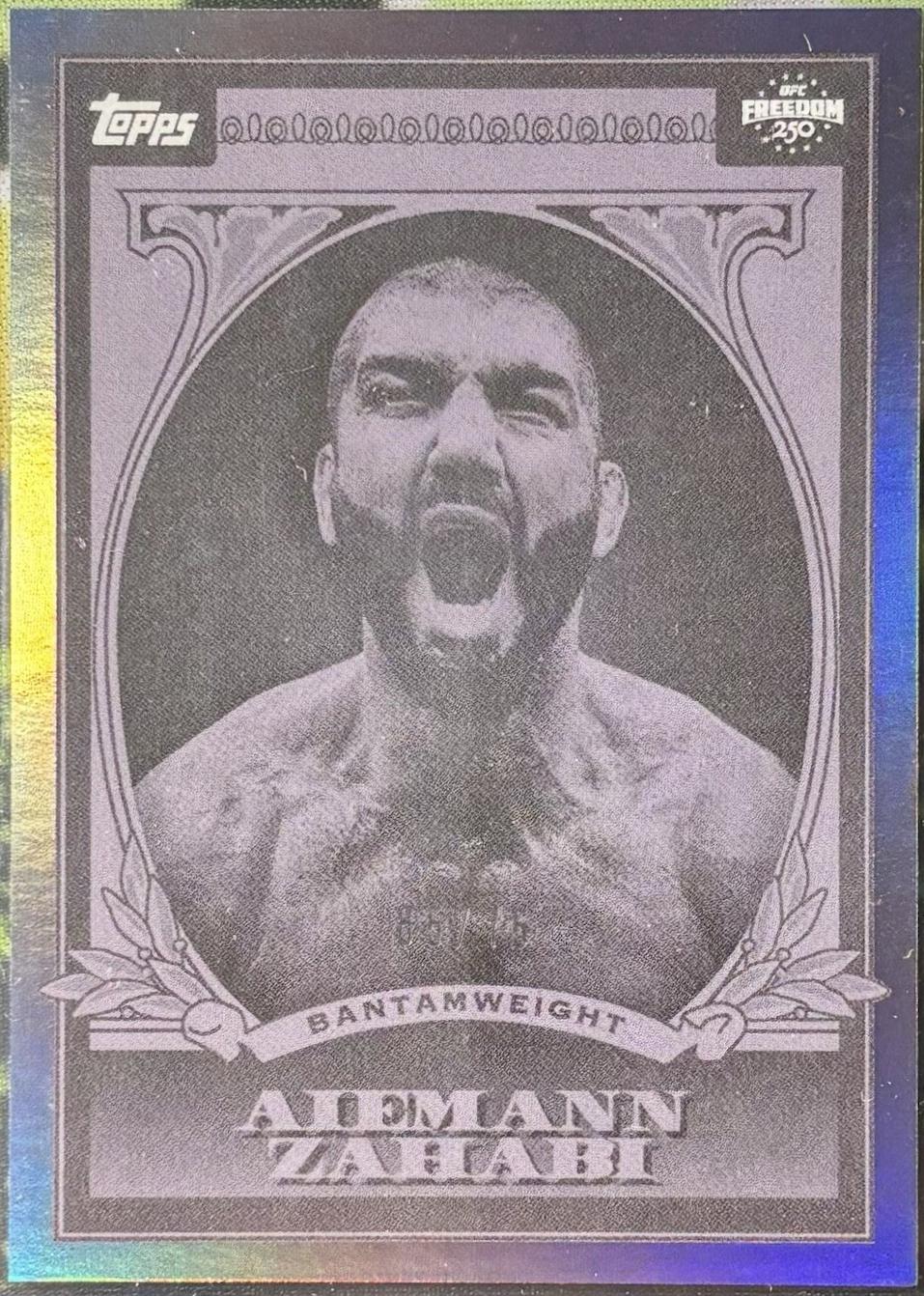 Aiemann Zahabi 2026 Topps UFC Freedom 250 UFC Dollar #UD-21 Purple