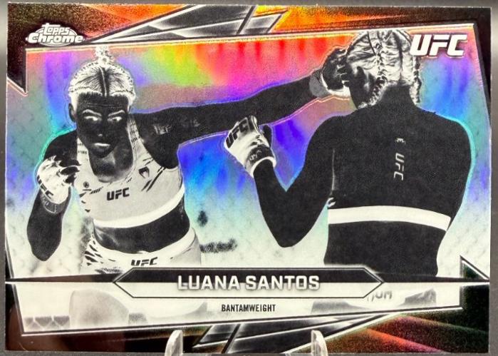 Luana Santos 2026 Topps Chrome UFC Base #167 Negative Refractor