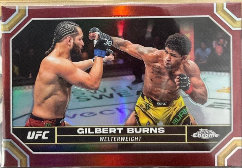 Gilbert Burns 2024 Topps Chrome UFC Base #70 Magenta Refractor