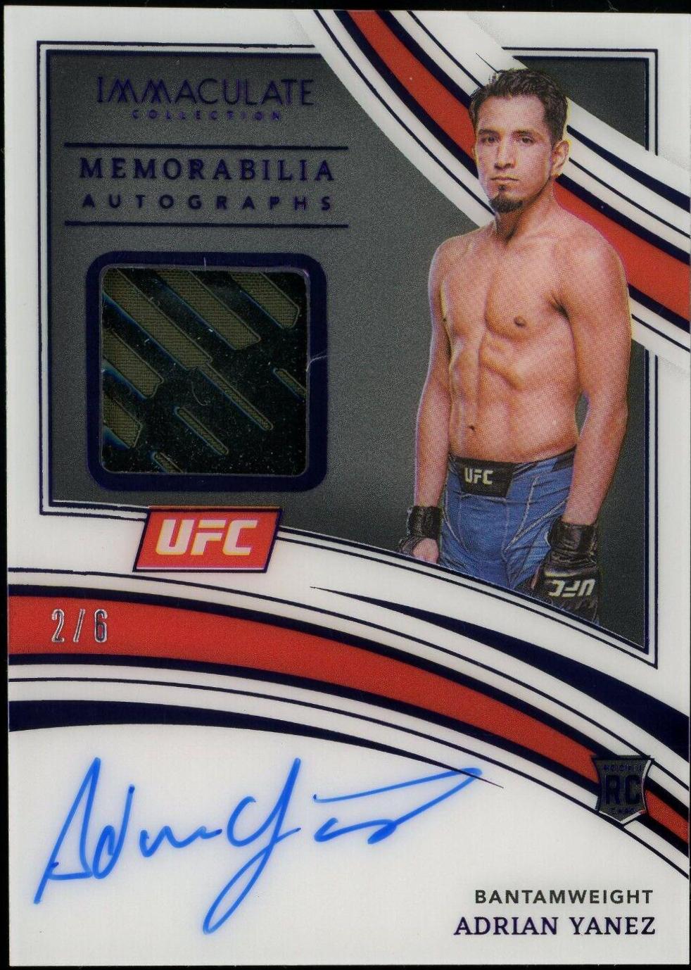 Adrian Yanez 2022 Panini Immaculate UFC Rookie Memorabilia Autographs #109 Acetate FOTL