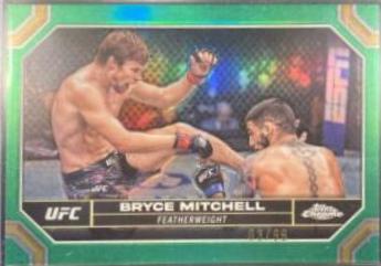 Bryce Mitchell 2024 Topps Chrome UFC Base #36 Green Refractor
