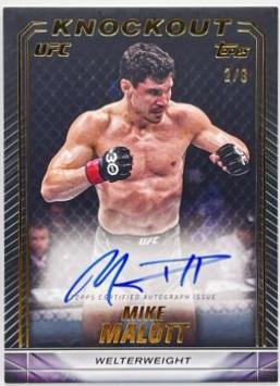 Mike Malott 2024 Topps Knockout UFC Knockout Autographs #KNA-MMT Gold