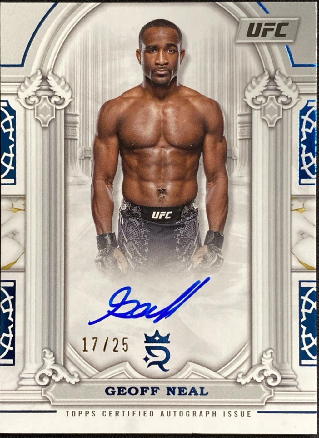 Geoff Neal 2024 Topps Royalty UFC Imperial Ink #II-GN Blue