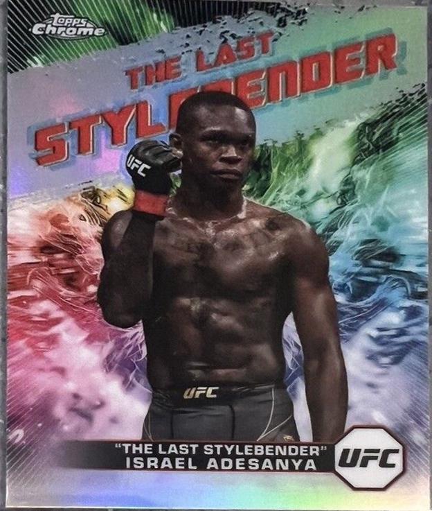 Israel Adesanya 2024 Topps Chrome UFC AKA #AKA-6 Refractor
