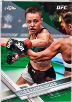 Rose Namajunas 2017 Topps Chrome UFC Base #1 Green