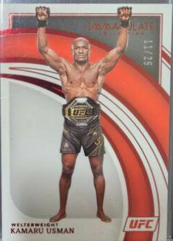 Kamaru Usman 2022 Panini Immaculate UFC Base #48 Red