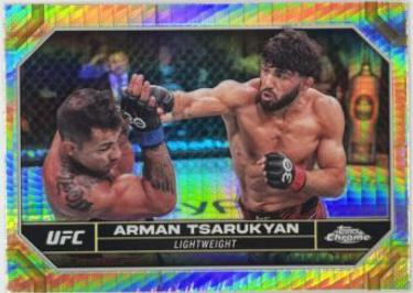 Arman Tsarukyan 2024 Topps Chrome UFC Base #20 Prism Refractor