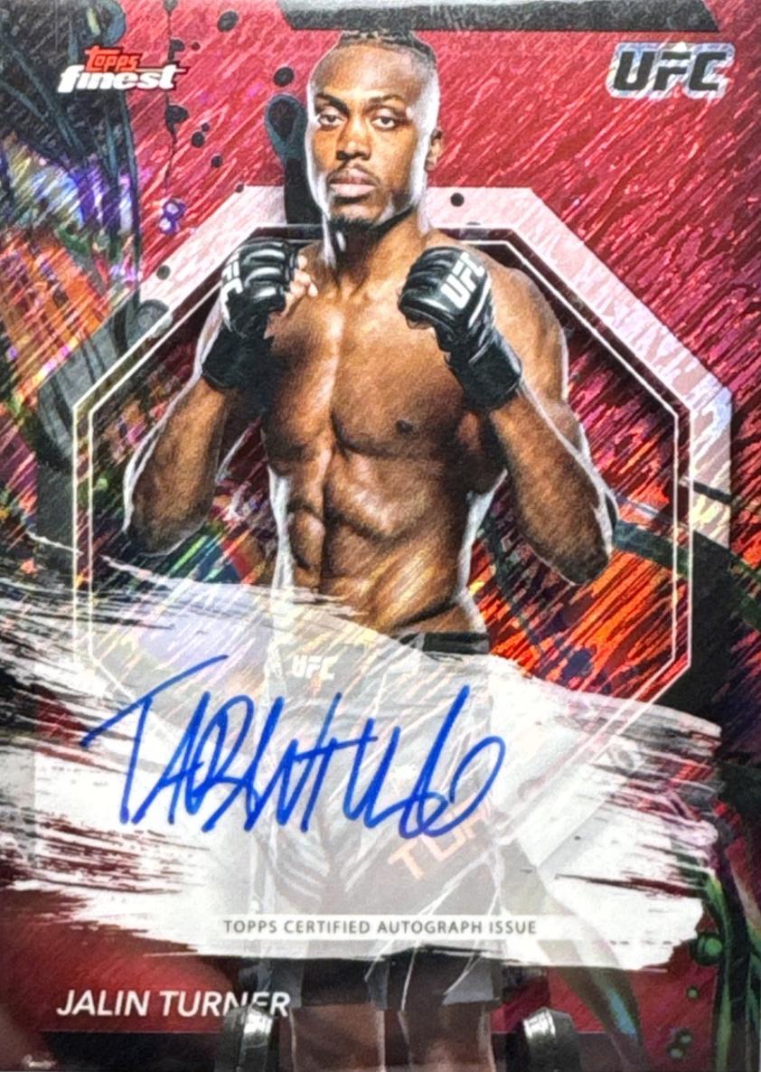 Jalin Turner 2024 Topps Finest UFC Finest Autographs #FA-JTR Red Shimmer Refractor
