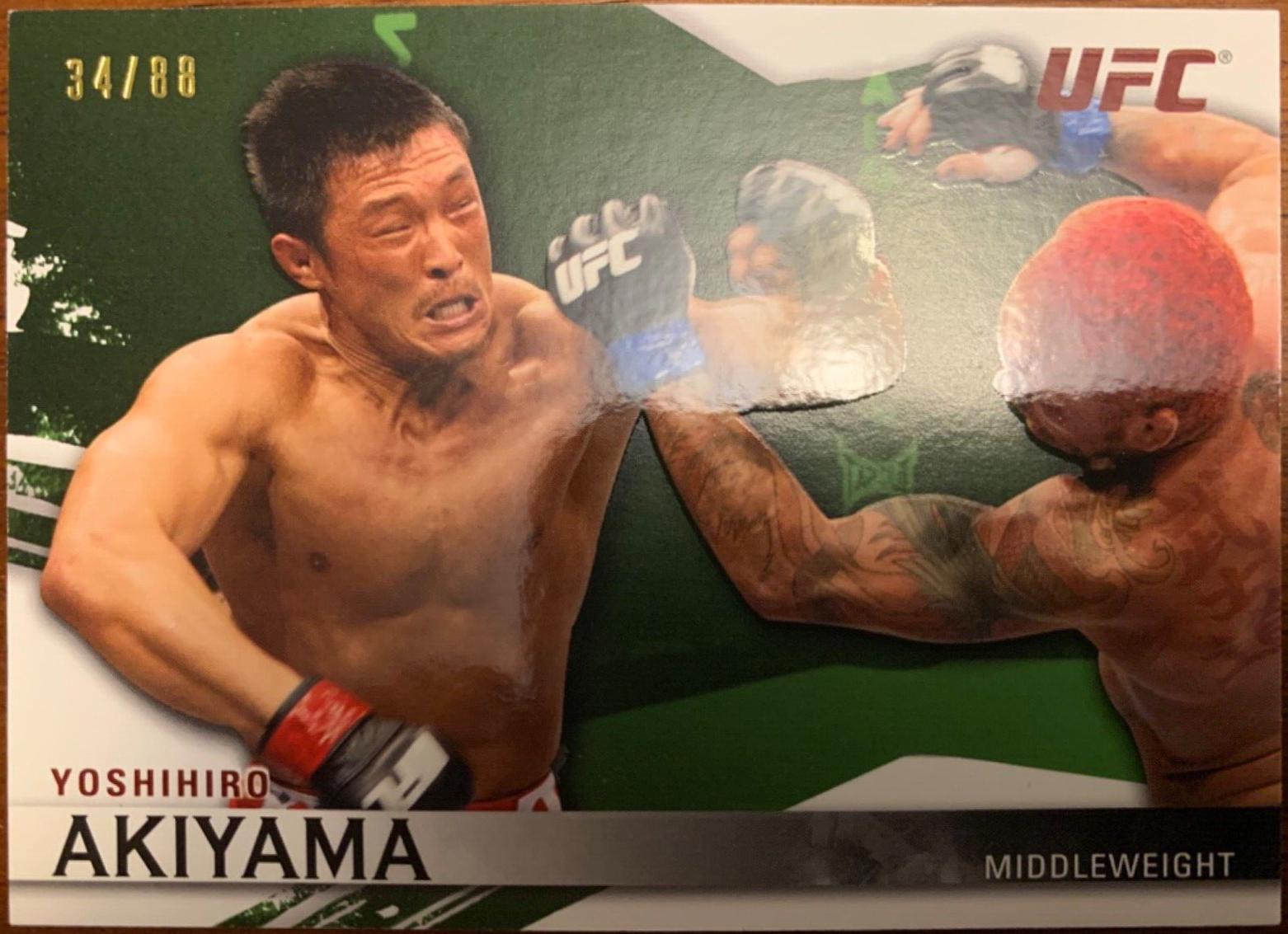 Yoshihiro Akiyama 2010 Topps UFC Knockout Base #12 Green