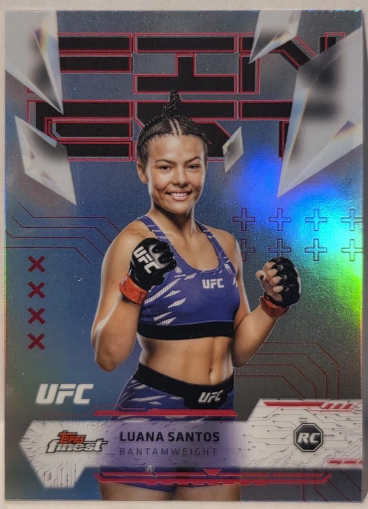 Luana Santos 2025 Topps Finest UFC Base Uncommon #132 Refractor