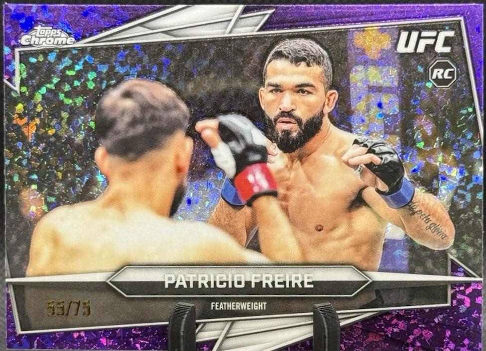 Patricio Freire 2026 Topps Chrome UFC Base #94 Purple Mini Diamonds Refractor