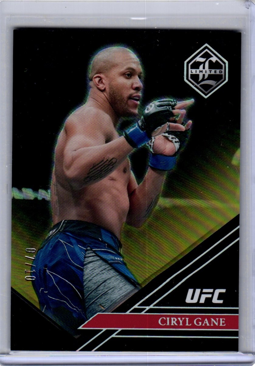 Ciryl Gane 2023 Panini Chronicles UFC Base Limited #201 Gold