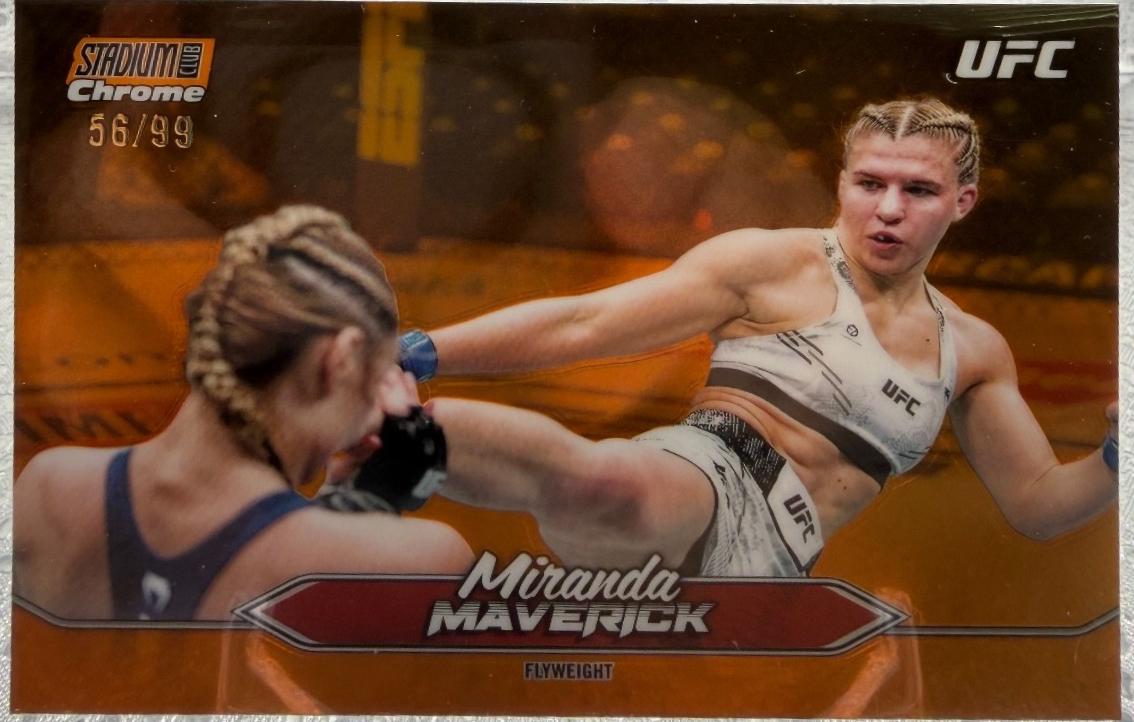 Miranda Maverick 2025 Topps Stadium Club UFC Base Chrome #C-196 Orange Refractor