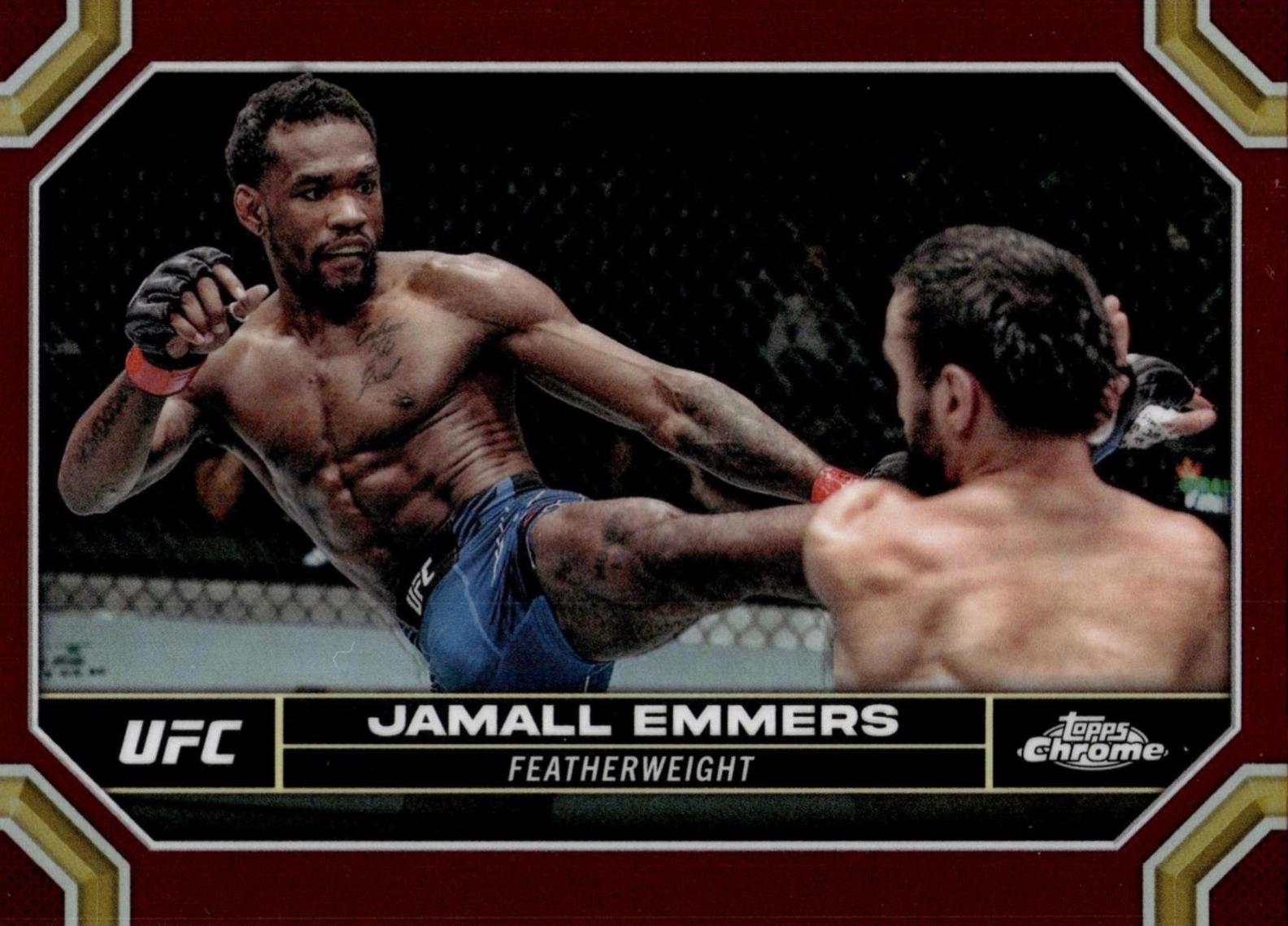 Jamall Emmers 2024 Topps Chrome UFC Base #90 Magenta Refractor