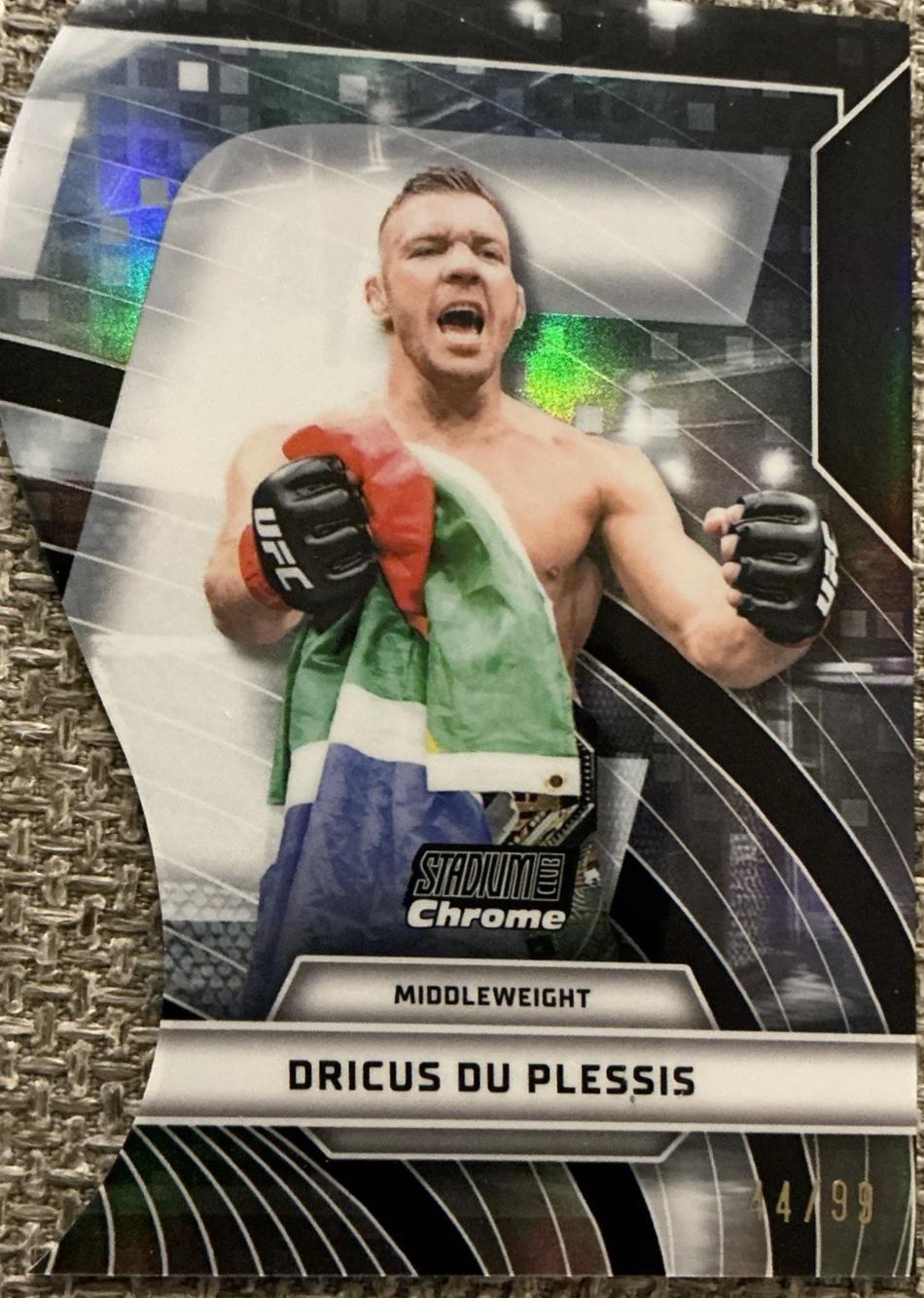 Dricus Du Plessis 2026 Topps Stadium Club UFC Triumvirates #TV-60 Black Refractor