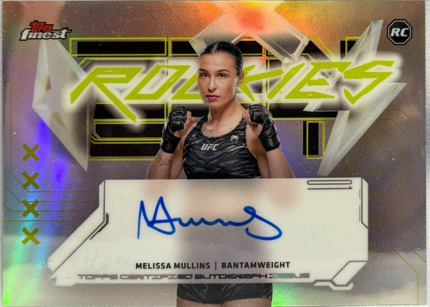 Melissa Mullins 2025 Topps Finest UFC Finest Rookie Autographs #FRA-MM Refractor