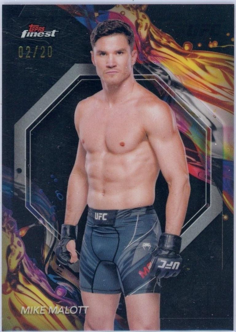 Mike Malott 2024 Topps Finest UFC Base Uncommon #154 Black Refractor