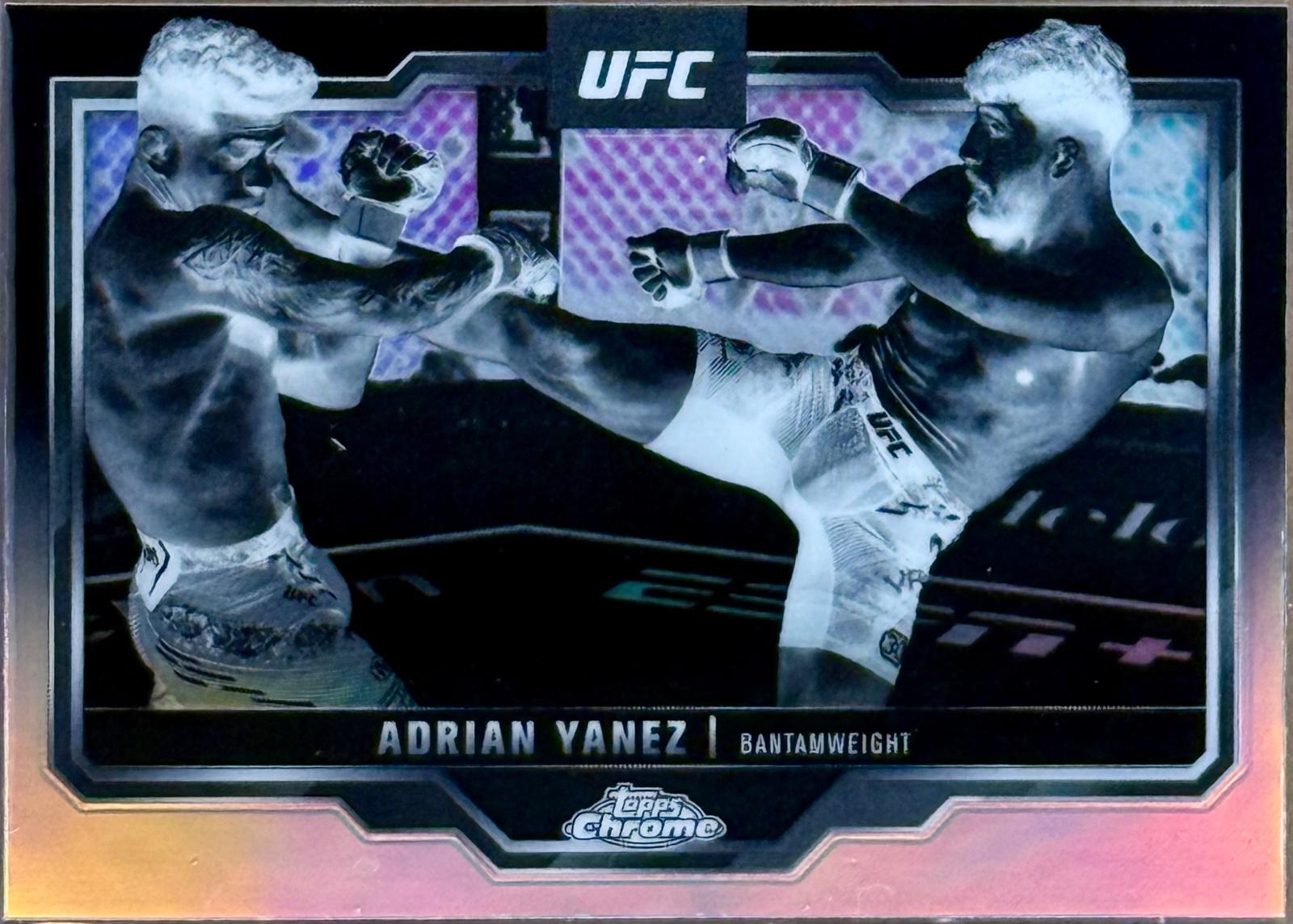 Adrian Yanez 2025 Topps Chrome UFC Base #71 Negative Refractor