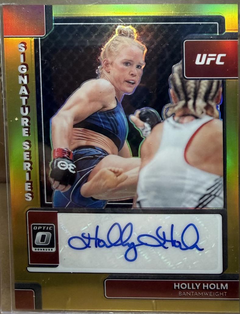 Holly Holm 2023 Panini Donruss Optic UFC Signature Series #25 Gold