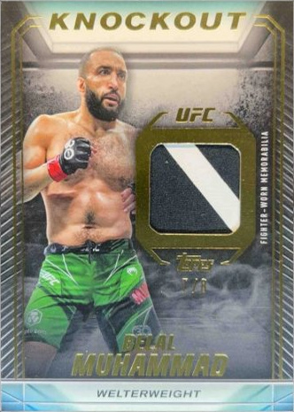 Belal Muhammad 2024 Topps Knockout UFC Knockout Relics #KR-BM Gold