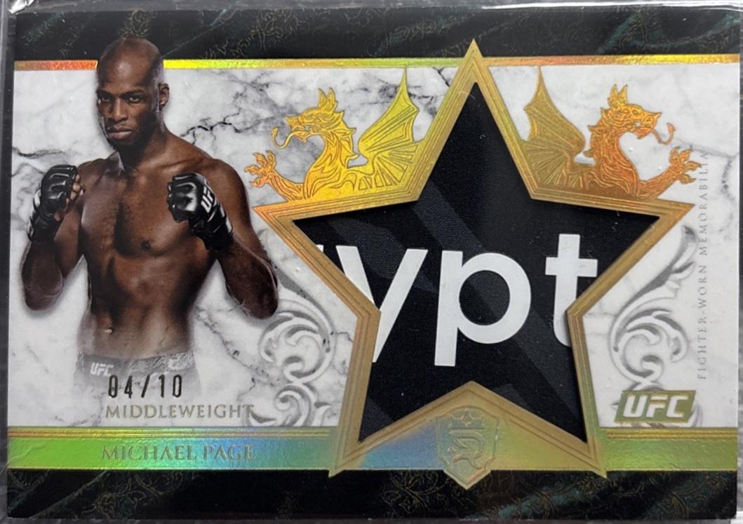 Michael Page 2025 Topps Royalty UFC Star Relics #SR-MP Gold