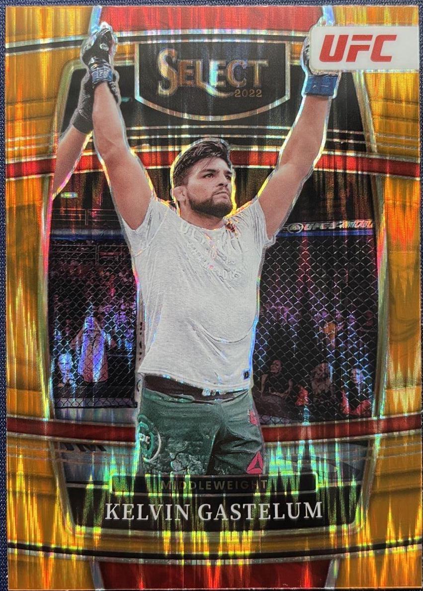 Kelvin Gastelum 2022 Panini Select UFC Concourse #38 Orange Flash