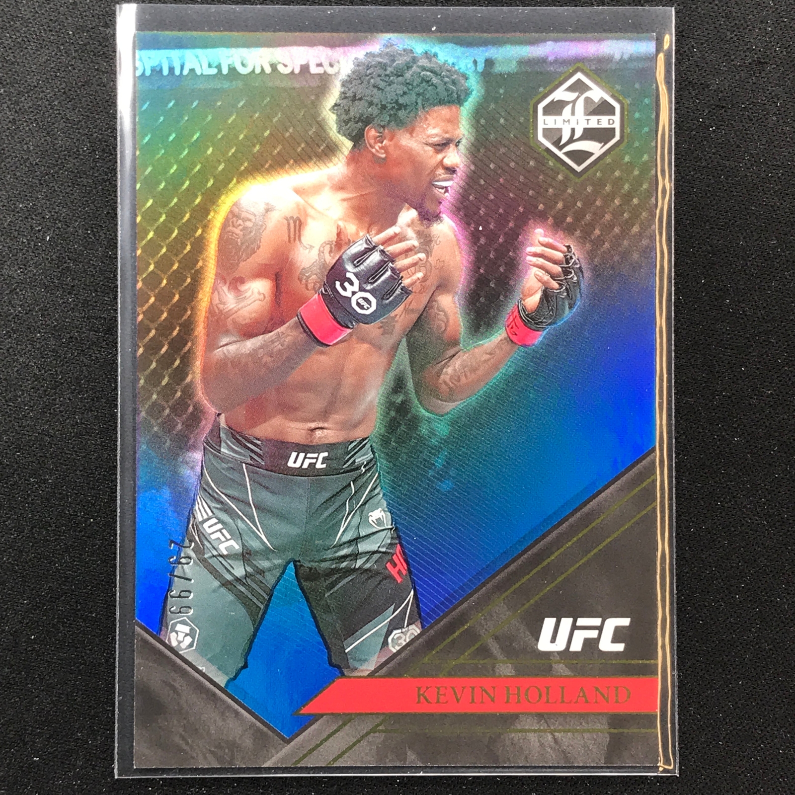 Kevin Holland 2023 Panini Chronicles UFC Base Contenders Optic Season Ticket #360 Blue