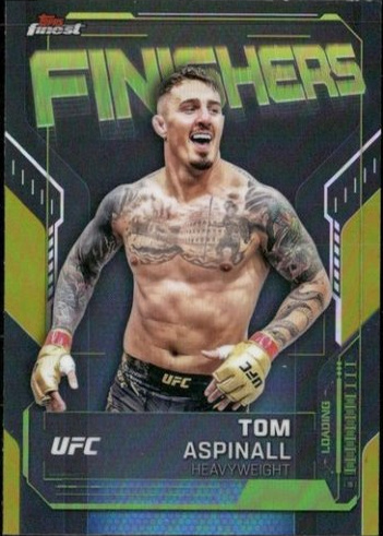 Tom Aspinall 2025 Topps Finest UFC Finishers #FN-8 Red Refractor