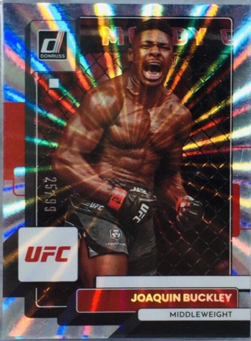 Joaquin Buckley 2023 Panini Donruss UFC Base #24 Laser