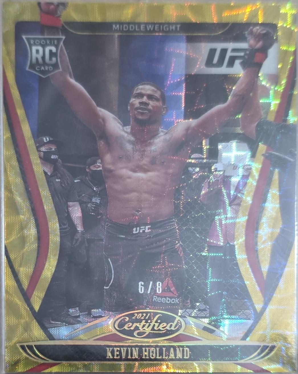 Kevin Holland 2021 Panini Chronicles UFC Base Certified #140 Gold