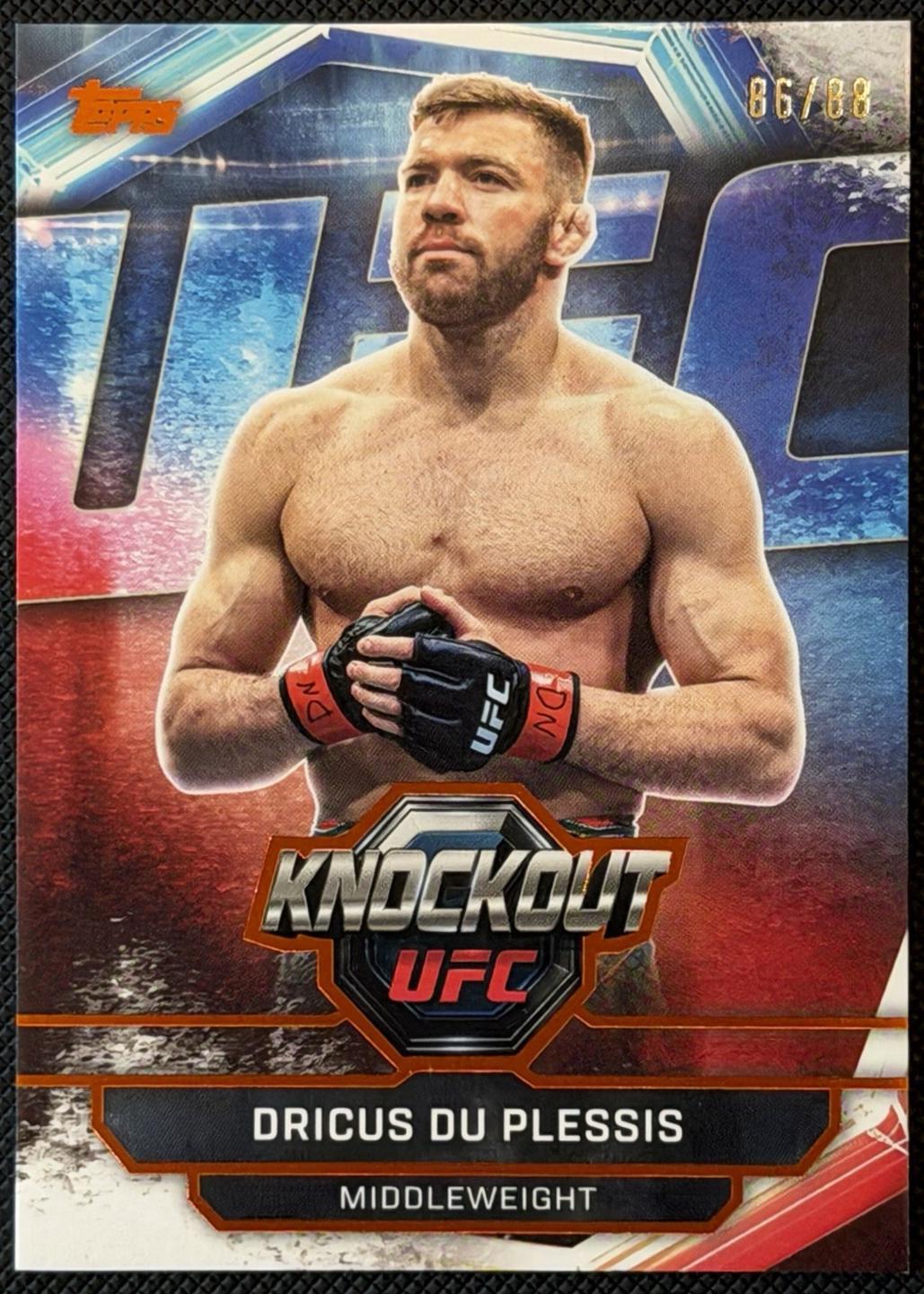 Dricus Du Plessis 2026 Topps Knockout UFC Base #9 Orange
