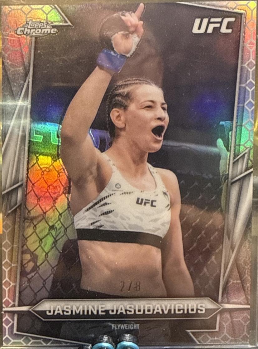 Jasmine Jasudavicius 2026 Topps Chrome UFC Base #79 Negative Refractor