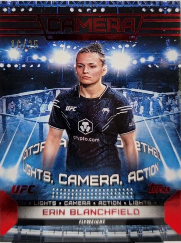 Erin Blanchfield 2024 Topps Knockout UFC Camera (Lights, Camera, Action) #CAM-13 Red