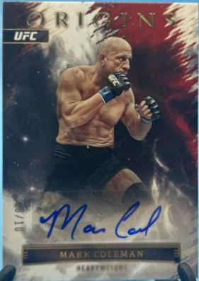 Mark Coleman 2023 Panini Chronicles UFC Origins Autographs #18 Platinum