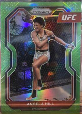 Angela Hill 2021 Panini Prizm UFC Base #86 Neon Green